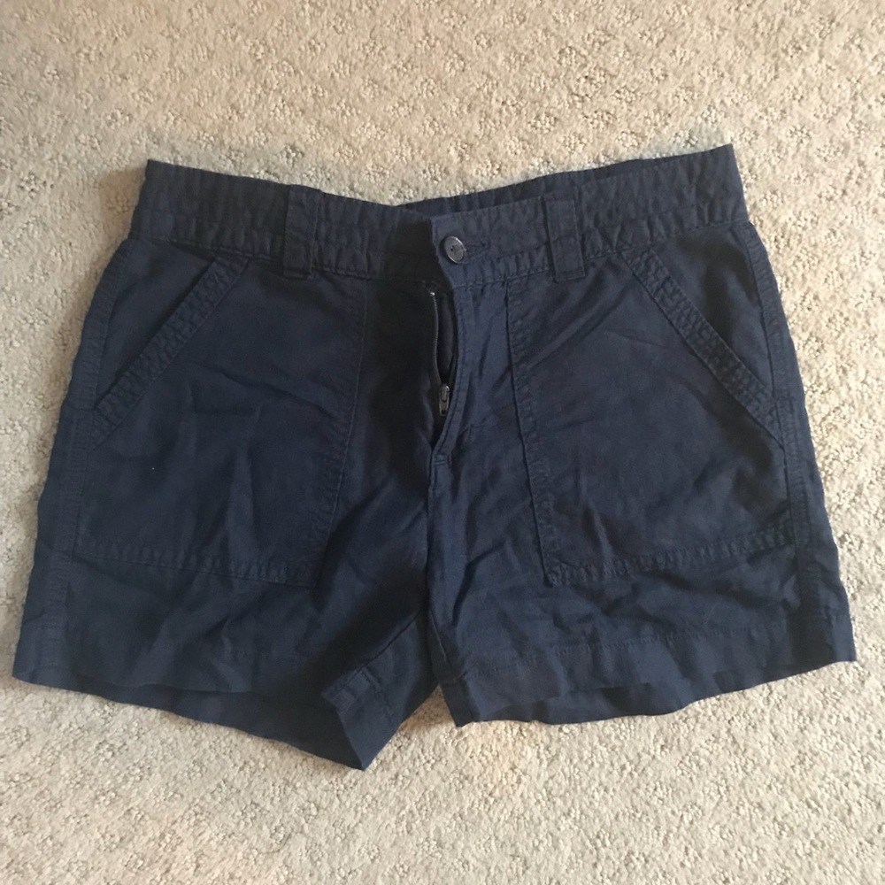 Navy linen/cotton shorts